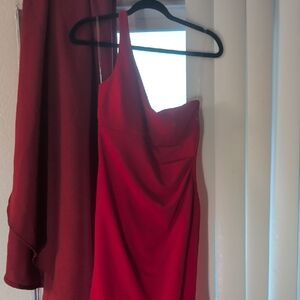Windsor Vibrant Red One-Shoulder Dress